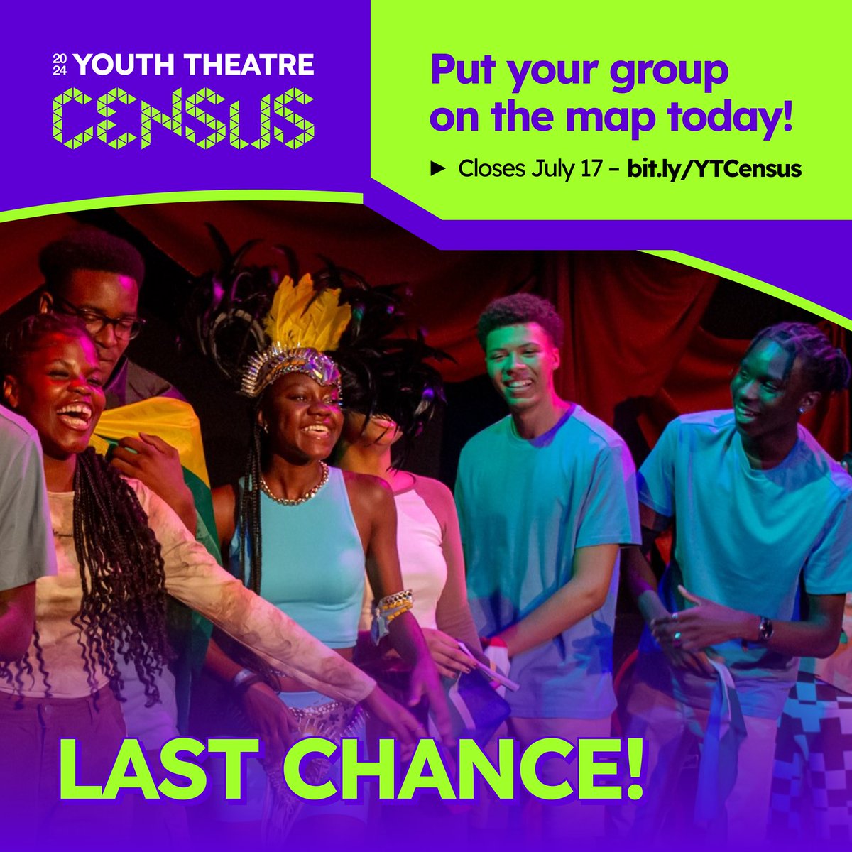 The deadline for the Youth Theatre Census is this Wednesday!  

300+ groups have responded so far and we already know SO MUCH MORE about youth theatre.

There's still time to add or finish your entry.

bit.ly/YTCensus

Here are some interim findings so far...

🧵