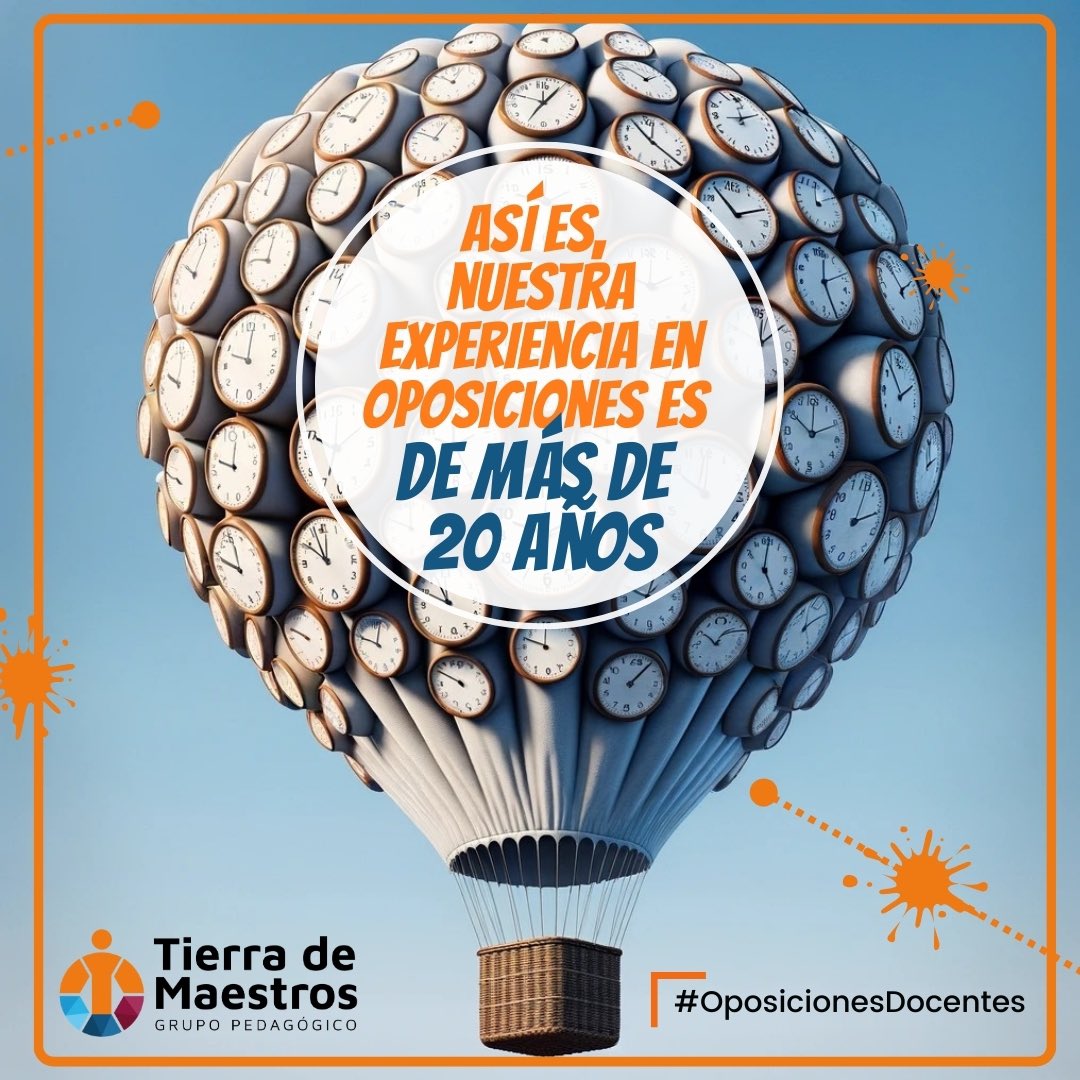 🧡🧡🧡 Parece que fue ayer cuando nuestro Director Pedagógico empezó con la base de #TierradeMaestros y ya llevamos⌛️más de 2️⃣0️⃣ años.

En #TdM nos gusta conjugar la 
🧡#ExperienciaDocente con la 💙#InnovaciónEducativa 

Y ahora a por el reto ▶️#HorizonteOpos2025 ▶️#SerMaestro