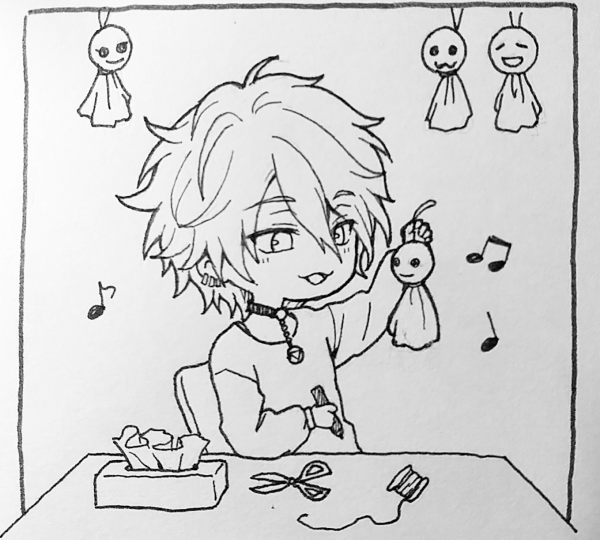 ちなみにこちら手帳に描いた手描きの下書き😊 