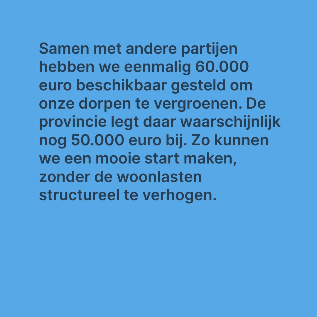 We hebben het geluk dat we wonen in een gemeente met volop groen 🌳en water 🛶 Dat willen we de komende jaren verder versterken. Mooie ambitie, niet? Daarom trekt de gemeenteraad op initiatief van #D66 en #P21 eenmalig extra geld uit om het groen in onze dorpen te verbeteren.