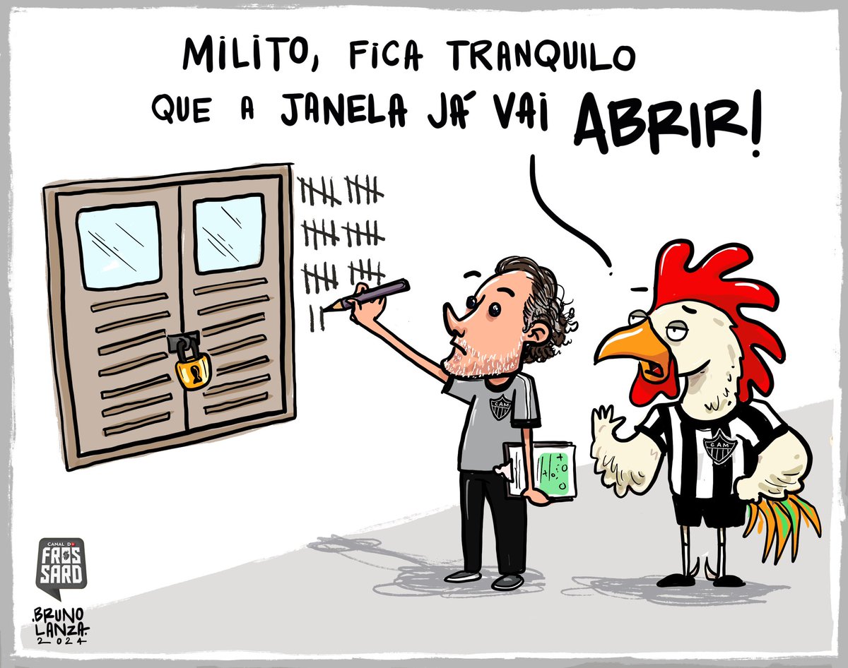 Abriu, ein? Amanhã tem estreia de reforços! Além do Milito, quem tava ansioso? 👀⏰🐔

🖼️: <a href="/brunolanza_art/">Bruno Lanza</a>