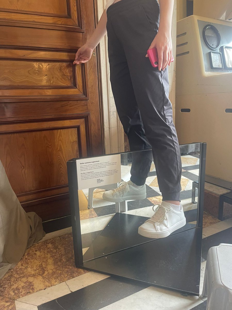 Fascinating stuff at the science museum in Geneva.  Including a floating student!