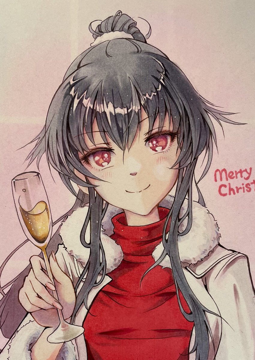 矢矧(艦これ) 「#見た人も推しのドアップを無言であげる 」|おかめのイラスト