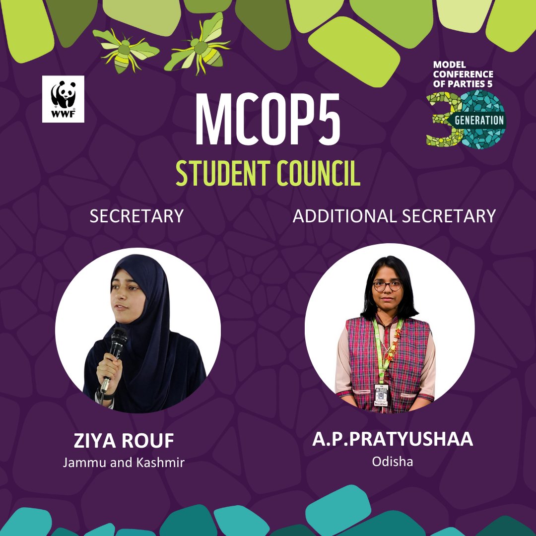 WWFINDIA's tweet photo. Meet the #MCOP5 Student Council! 🌟
This group of selected delegates will represent MCOP at the national level and serve as spokespersons. 
Congratulations to all the student delegates! We can't wait to see the heights you will reach!
#Generation30 #WWFIndia #youthaction https://t.co/UUmiEBzz7g
