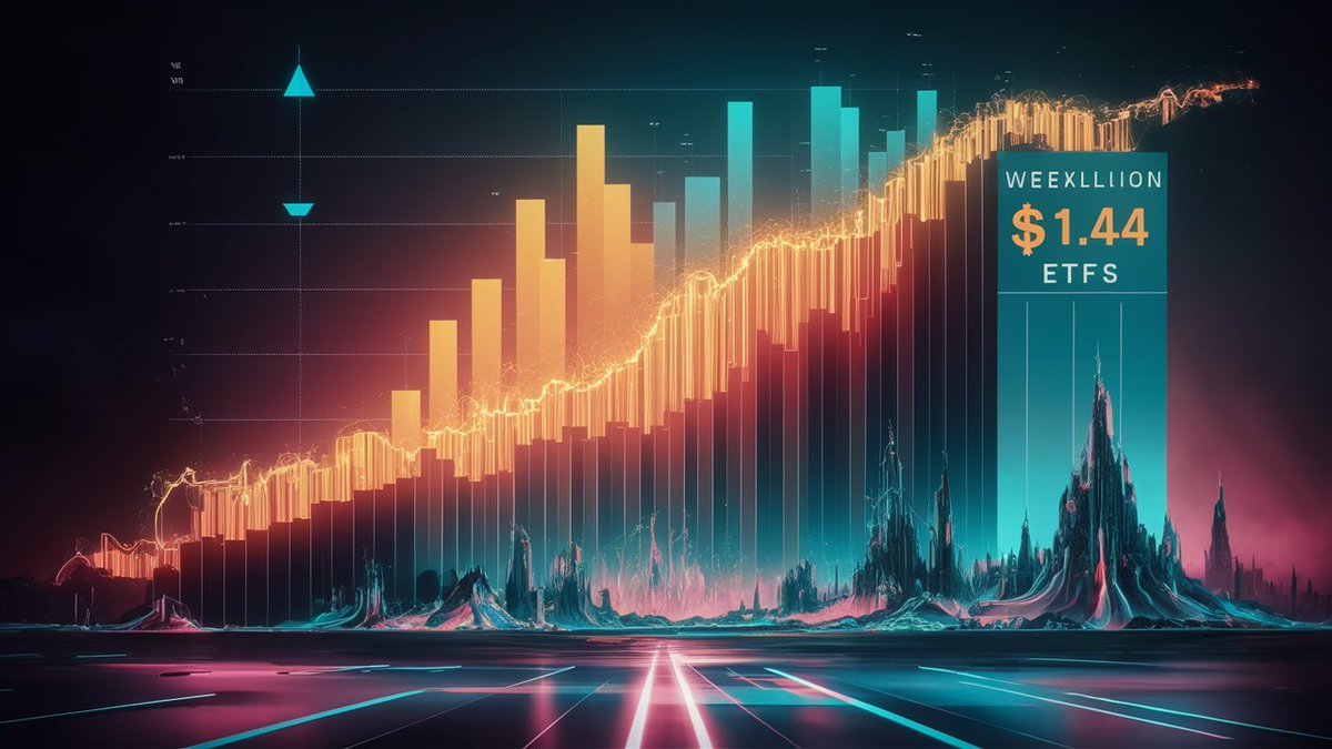 Starke letzte Woche mit $1.44 Milliarde USD Zuflüsse über die #Bitcoin📷 ETFs.