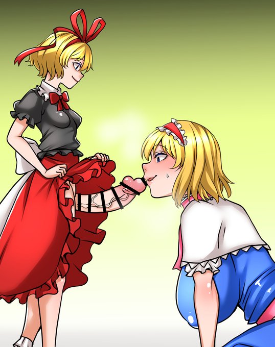 skeb進捗ふたなりメディスンとアリス 