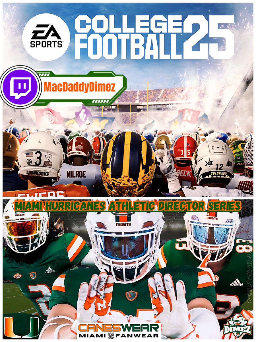 Glenn_flexx's tweet image. 🎉🎉🎉 It’s here, NEW ERA BEGINS!!!

Next chapter begins today as we transition from 14 to 25….

From starting as Miami on 14 as a hobby to Starting as Miami as a full time content creator!!!!

🚨🚨🚨 Here is what to expect⬇️
-Miami Hurricanes community dynasty 
-FAU rebuild…