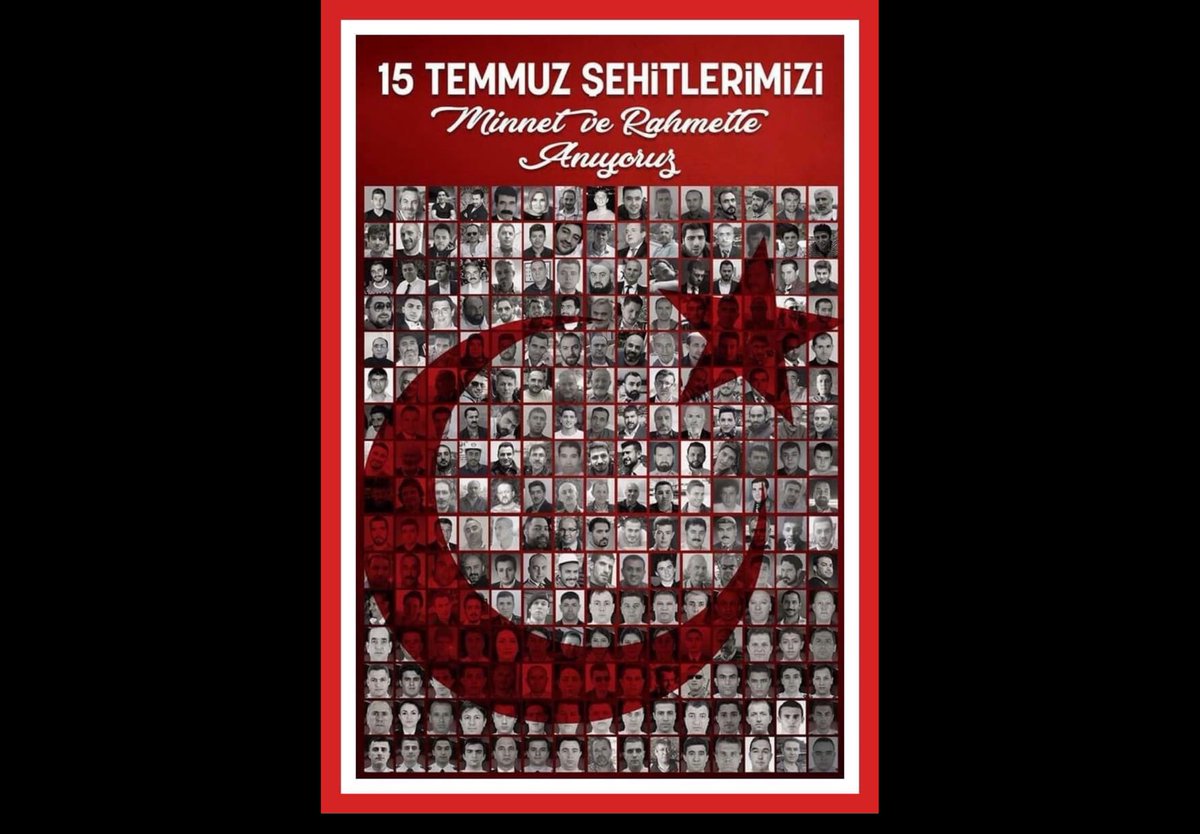 8 yıl önce bugün ülkemizin işgalini amaçlayan hain Fetö darbe girişimine milletimiz gövdesini siper ederek dur dedi. Bu uğurda şehit olan kahramanlarımızı saygı, rahmet ve minnetle, gazilerimizi  saygı ve minnetle anıyorum.