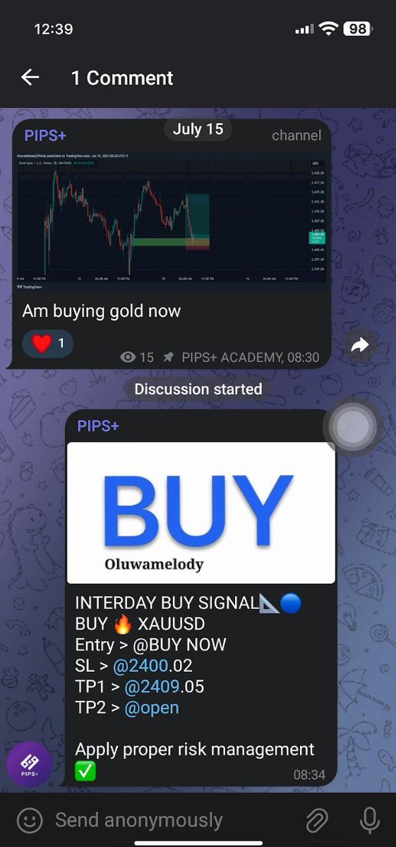PipsplusTrading's tweet photo. One of the trades signals we gave today at the free telegram❤️📊
Join us now https://t.co/3s2XebffMu
Don't miss out 🥂 https://t.co/sDMQEFfRoL