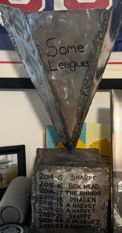 AustinHarvey24's tweet photo. @FantasyFootyHub Thank you @FantasyFootyHub, had a very special league with the boys for many years &amp; was able to pass this beauty around every May. Your service was appreciated and we hope to see you back up and running sooner then later 🤝 https://t.co/ZZhB1KnddU