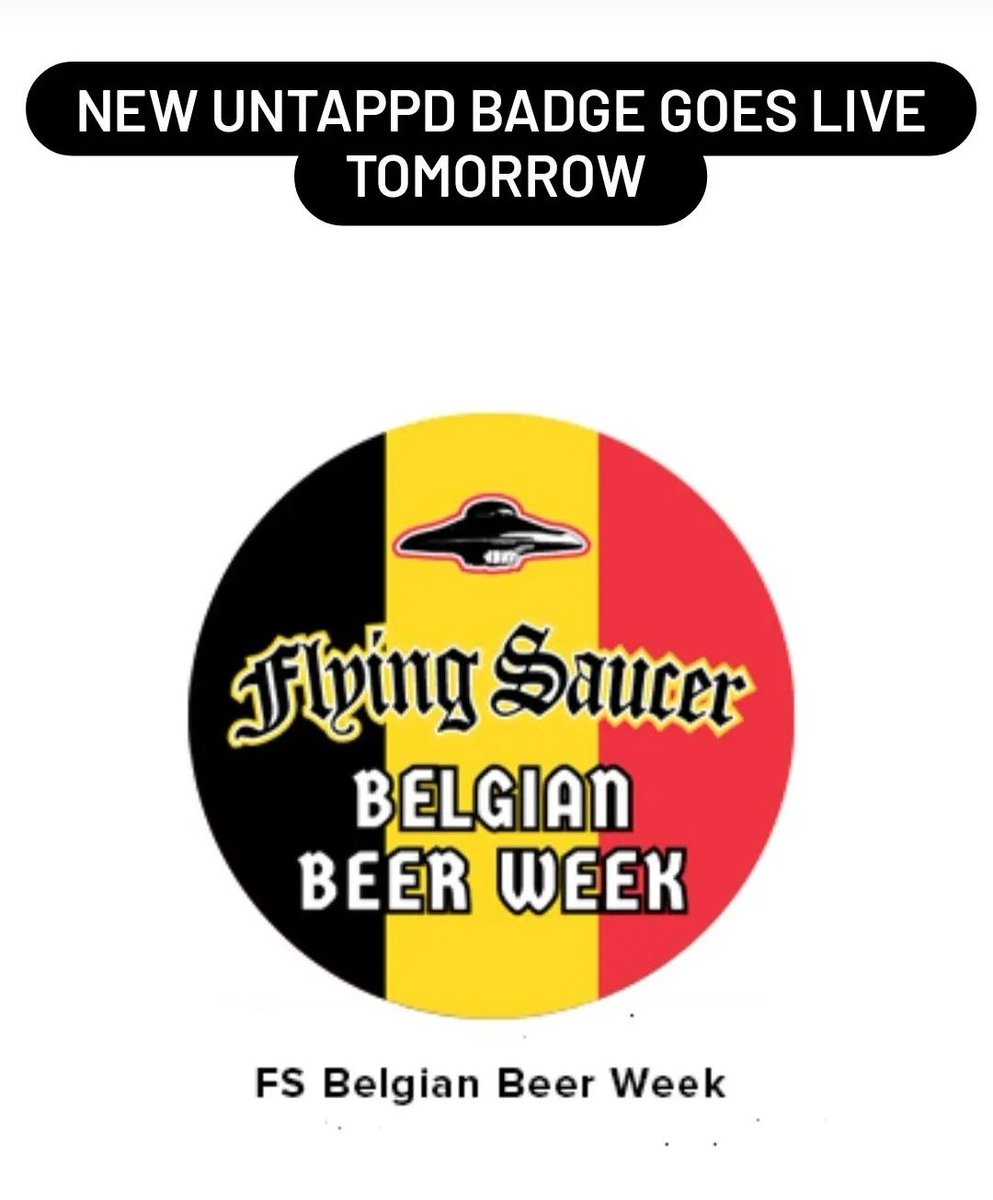 It's #BeligianBeerWeek at The Flying Saucer, including my fave spot, <a href="/SaucerSugarLand/">Flying Saucer Sugar Land</a>.  

Will <a href="/UncleTexGP/">UncleTex (德州叔叔/삼촌텍스)</a> be #UpsideDownDrunk?  I'd say highly likely!  

<a href="/KPRC2Justin/">Justin Stapleton</a> &amp; <a href="/BrandiSmithNews/">Brandi Smith</a> will likely be at <a href="/FlyingSaucerHou/">Draught Emporium 🛸</a> I reckon!  

#HoustonCraftBeer
NEW <a href="/untappd/">Untappd</a> Badge