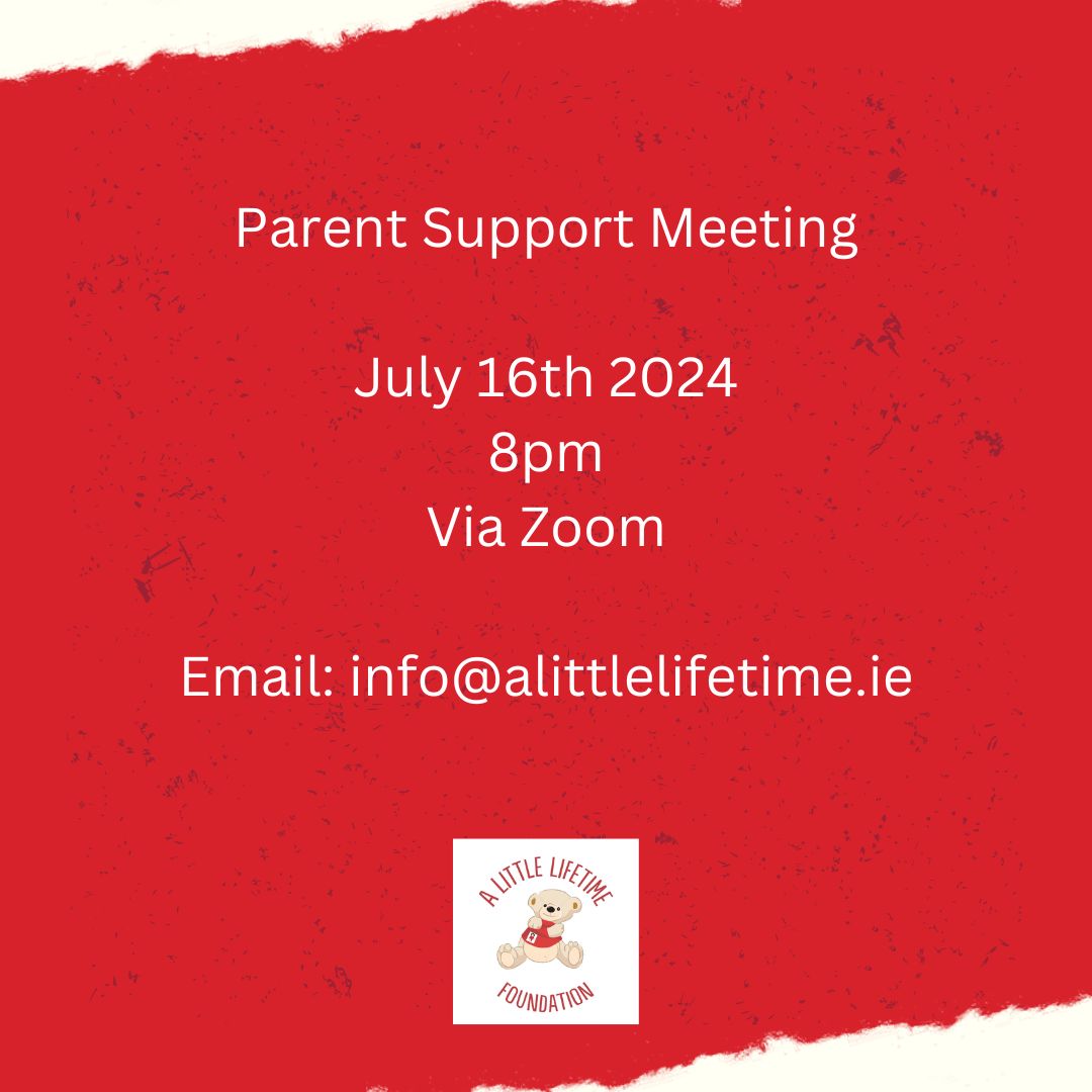 A Little Lifetime Foundation is inviting you to a scheduled Zoom meeting.
Topic: Parent support meeting facilitated by Dr Peter Hanlon and Michelle Morley
Time: July 16th, 2024 08:00 PM Dublin
Join Zoom Meeting
us02web.zoom.us/j/9317333592?o…
Meeting ID: 931 733 3592