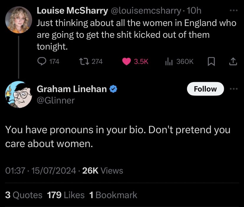 🚨 This is the gender critical movement in a nutshell.

Creepy divorced old men shouting at young women for bringing up real feminist issues and demanding they focus on the fake non-issues that drive their existence.