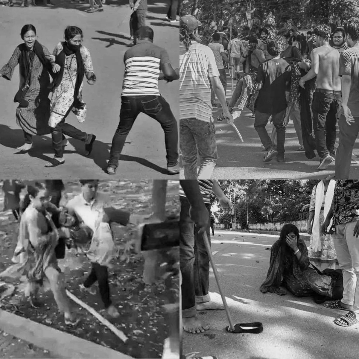 Female students of Dhaka University, protesting for their rights to government jobs based on merit (currently only 44%) and demanding quota reform, have been brutally attacked. A clash has erupted among Chhatra League (student wing of ruling Awami League) and protesters today.