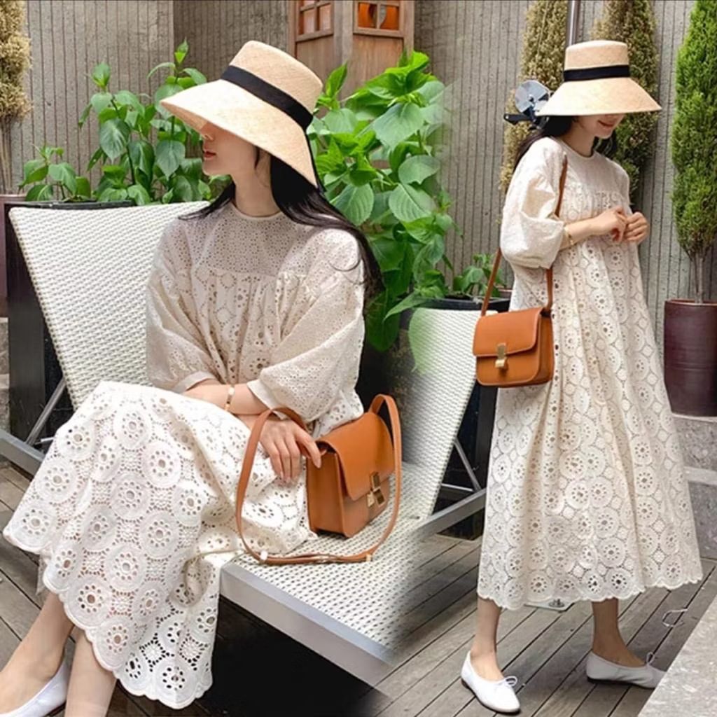 puttche's tweet image. Yang lagi dicari2 nih model Dress kayak gini 👇🏼

Dress Everiena Bordir Lace Loose Korean Fashion dengan harga Rp169.900. Dapatkan di Shopee sekarang! s.shopee.co.id/AUZeRLcprj?sha…