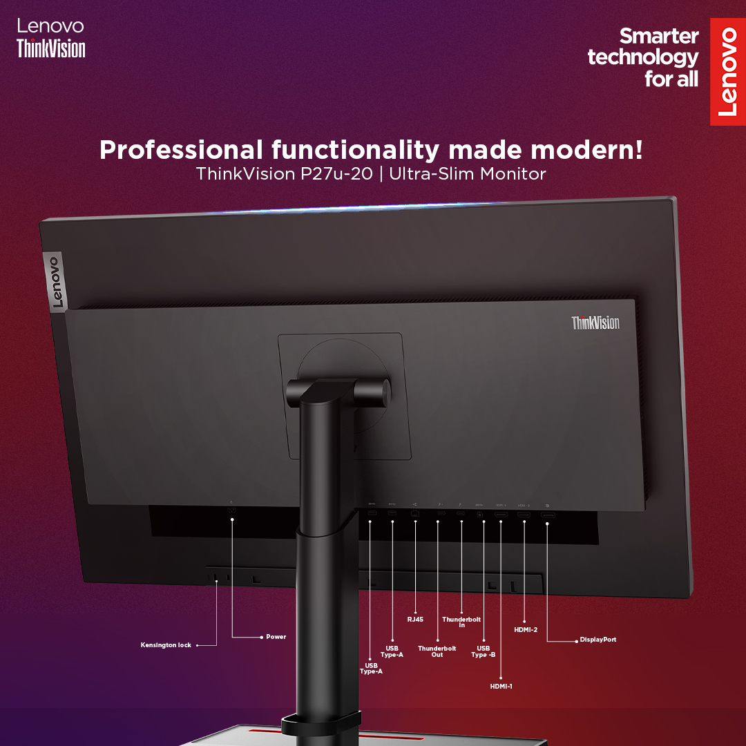 Lenovo_in's tweet image. Transform your workspace with Lenovo ThinkVision
🖥️ Ultra-Slim Design for a sleek, space-saving solution
📱 Built-in Phone Holder keeps devices organized
🔄 Cable Management ensures a clutter-free desk.
Boost office productivity and style! 
#Lenovo #SmarterTechnology #ThinkVision