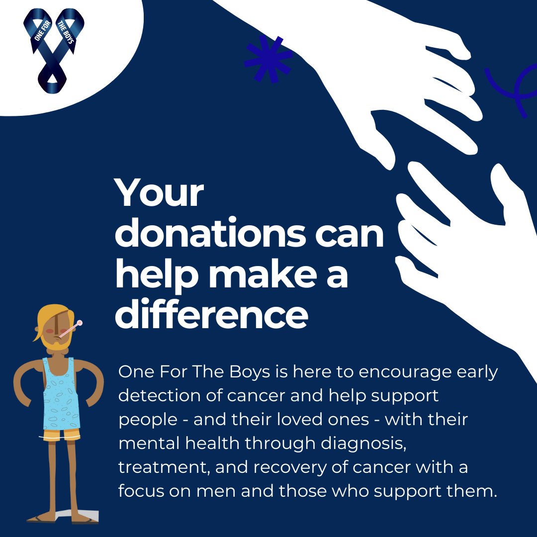 This #SocialMediaGivingDay, help us make a difference in men’s health. Your donation can help us improve early detection of cancer and provide more mental health support for men going through cancer and their loved ones.

Donate now: onefortheboys.com/donate/