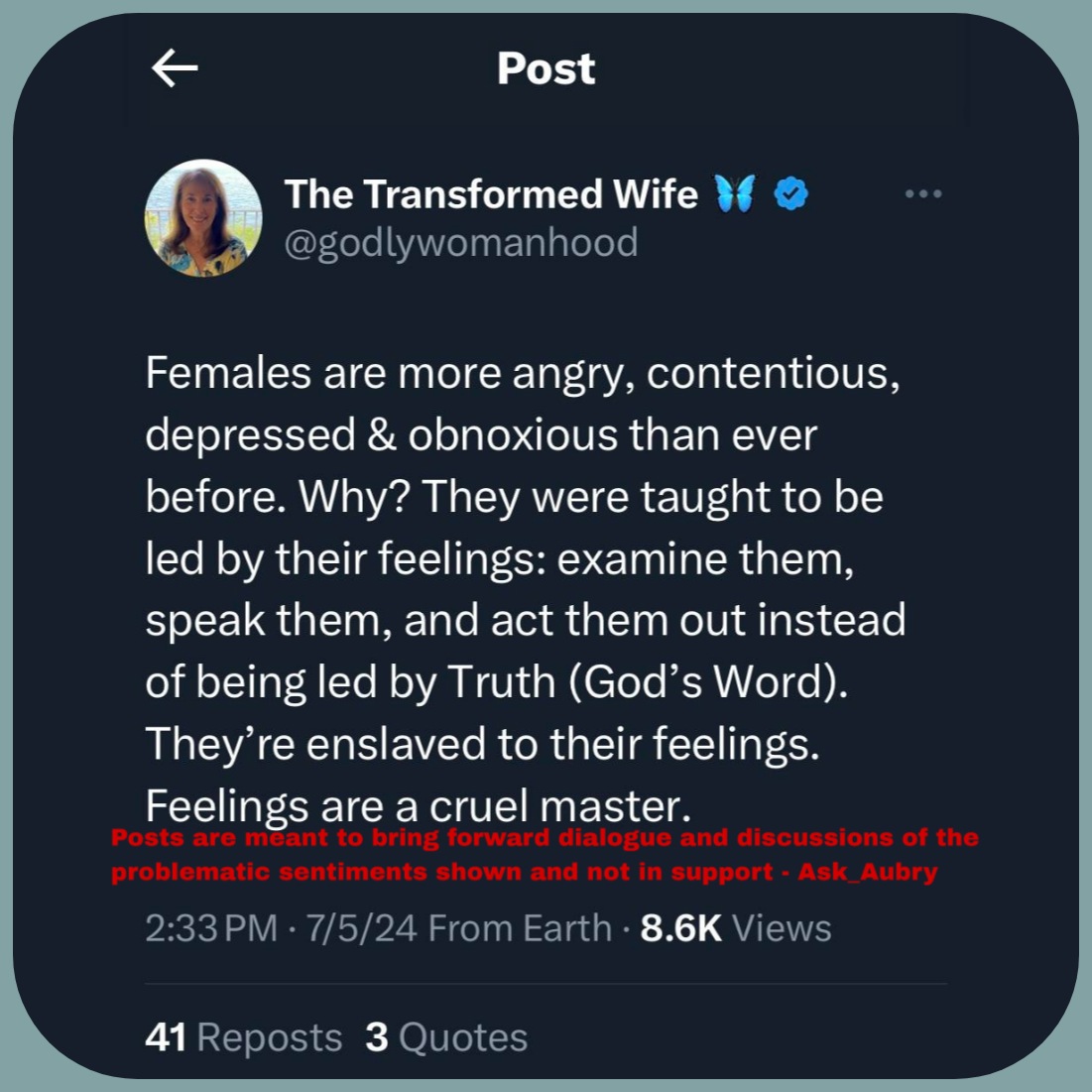 AskAubry 🦋 🐆🦝 tweet media