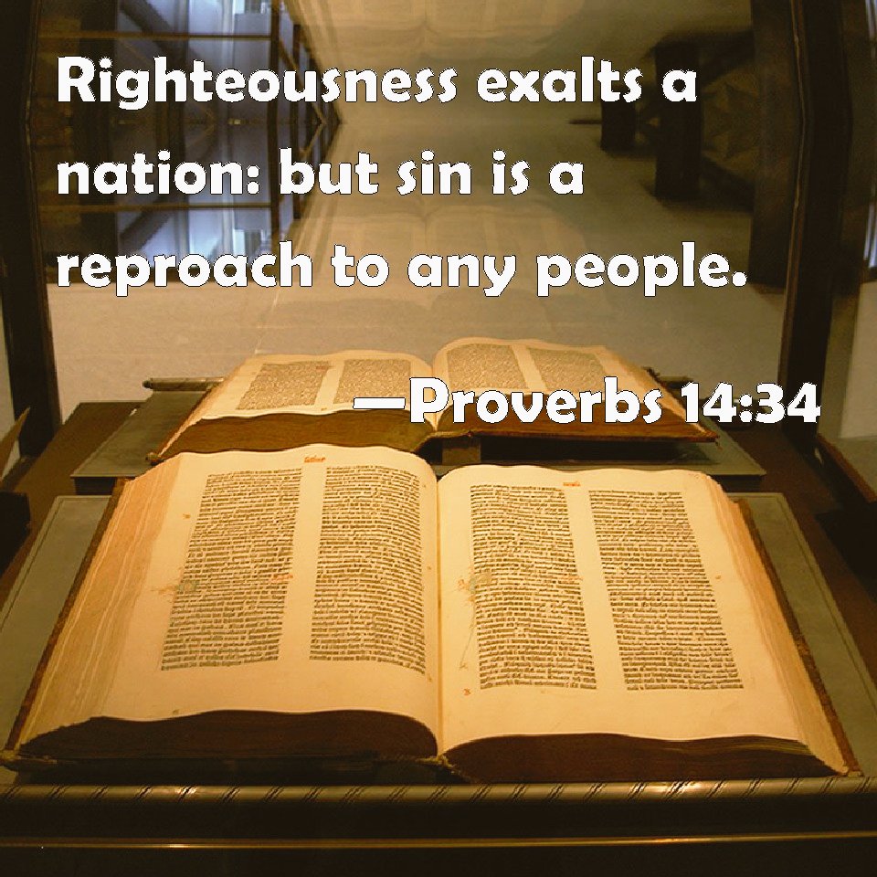 4showuright's tweet photo. Proverbs 14 
There Is Profit in Labor 

📖 34 #Righteousness [moral and #spiritualintegrity and #virtuous #character] #exalts a #nation, but sin is a DISGRACE to any #people. Proverbs 14:34 AMP 

📖 Proverbs 11:11 https://t.co/s3qfn6cso7