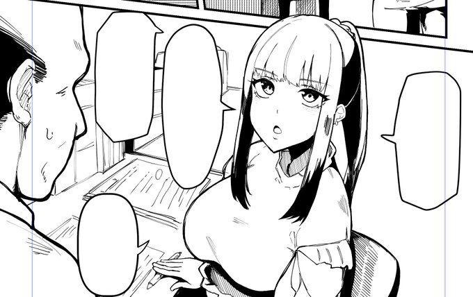 筒森先生から次回作の線画をいただきました!再登場にご期待ください。 