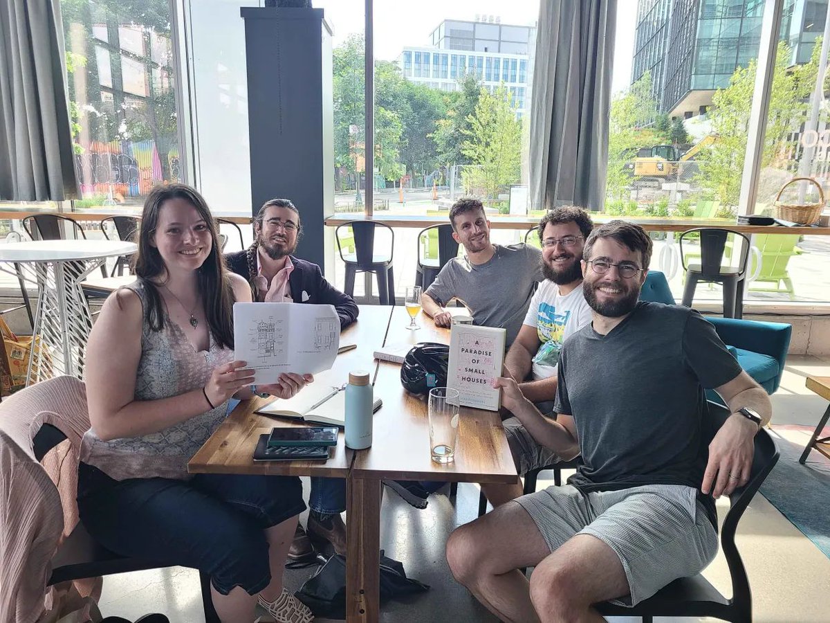 This past Saturday, at Portico Brewing, some of our &amp; <a href="/ABetterCambMA/">A Better Cambridge</a>’s members got together to discuss _A Paradise of Small Houses_ by <a href="/MaxPodemski/">Max podemski</a> hardcover.app/books/a-paradi…

Reach out if you’d like to join our next group read!