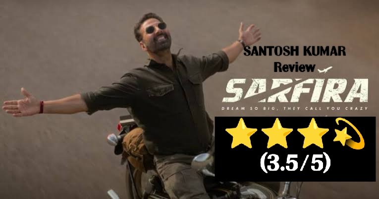 SantoshReview's tweet image. #SarfiraReview 
Rating:⭐⭐⭐💫
#Sarfira  will make you cry 
Totally Mindblowing👌

@akshaykumar performance was terrific once again..!!

The story portrays his life, during which he faces many difficulties.

Great story, good music, a very heart warming film.
#GoandWatch