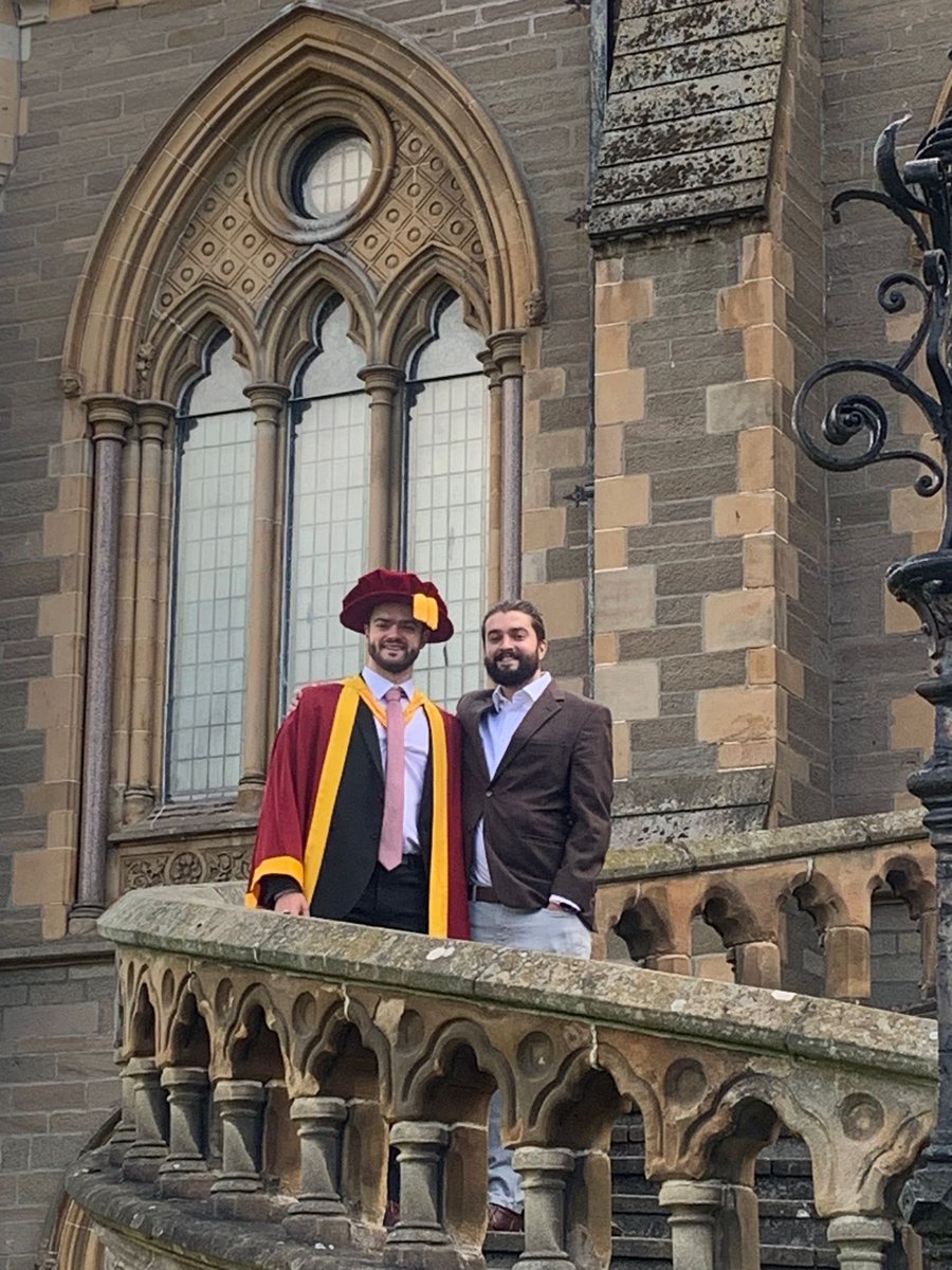 BenjaminCSmart's tweet photo. So pleased for my brother @Ioan_Smart graduating w/ his PhD @AbertayUni 🏴󠁧󠁢󠁳󠁣󠁴󠁿: building a VR toolkit for assessing effectiveness of camouflage &amp; perceptual dynamics in simulated spaces. Excited to see where he goes with this and how it enhances ecological validity of camo research. https://t.co/J28vb0XfNx