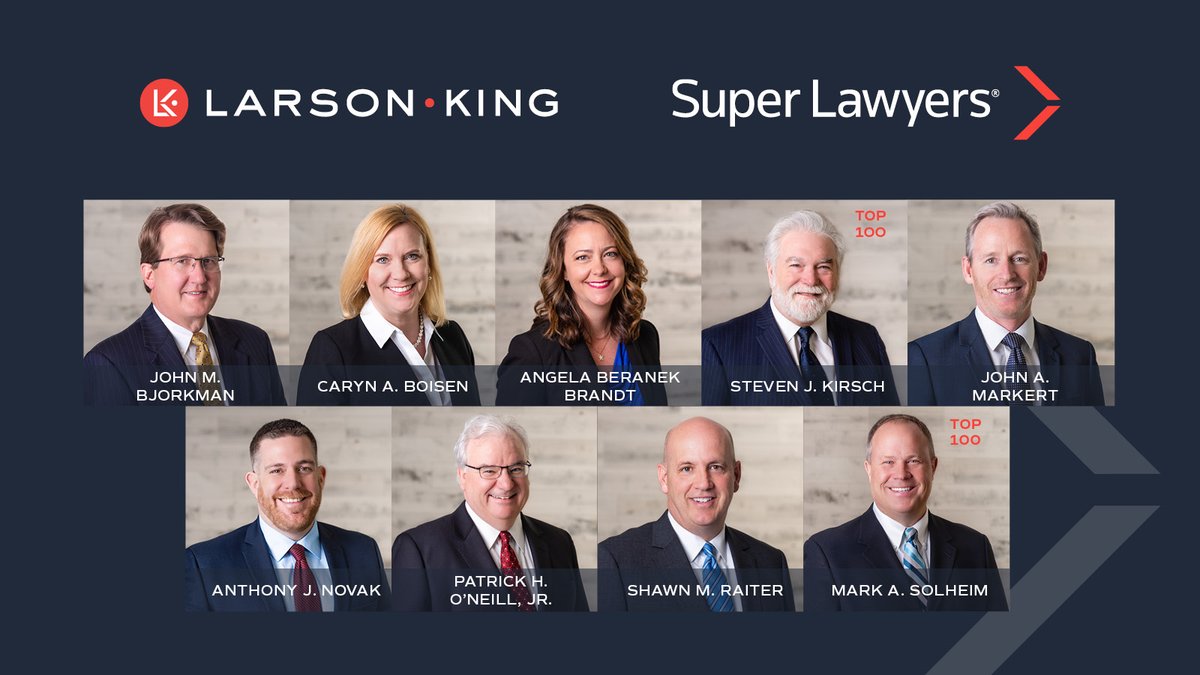 larsonking's tweet image. Nine of our attorneys are recognized on the 2024 Minnesota Super Lawyers list released today. Read about how our attorneys were selected &amp;gt; larsonking.com/super-lawyers-…