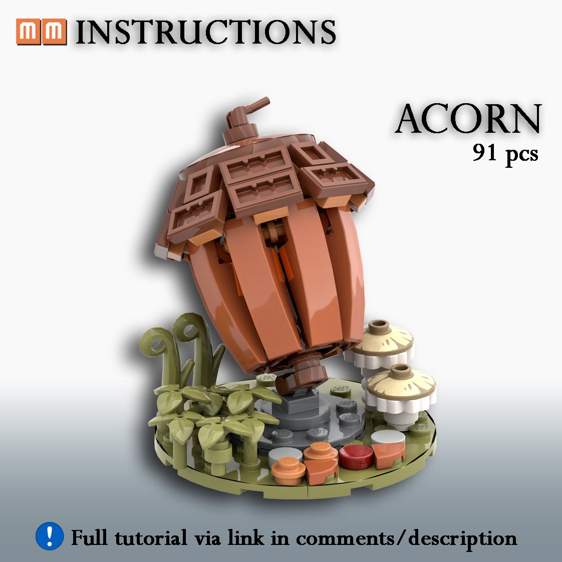 monty_matte's tweet photo. Happy to be back after a short absence. Let's start with the instructions for an ordinary acorn, which was built a few years ago for my Willow project.
Link to the full tutorial: https://t.co/J6lZ96JNQd
#lego #afol #moc #legomoc #legoplants #legoinstructions https://t.co/6zKg05u8yj
