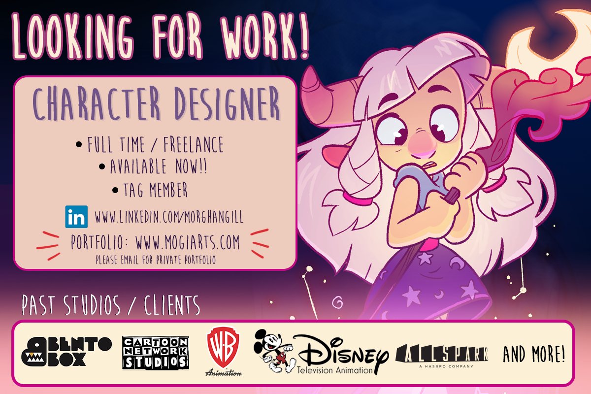 teatigercafe's tweet image. ⭐️Looking for work!!⭐️

I am currently on the hunt for character design work, union preferred, fulltime or freelance. If you know of anyone looking I would appreciate the help!

💜RTs appreciated💜