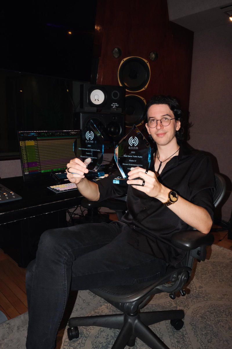 Big Career Update! (With my usual habit of posting very late)

Two months ago I officially changed my title from “award losing composer” to “award winning composer” thanks to winning not just one but two Game Audio Network Guild Awards (!!!!) for my work on Diablo!!!