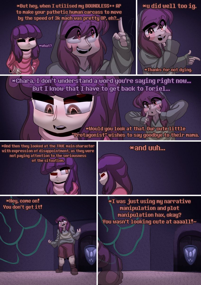 [SFW] RISE AND SHINE.
Best Wishes AU comic!
Chapter 1: High Voltage, pages 154-156 #BestWishesAU #undertale #undertale_AU #chara #frisk