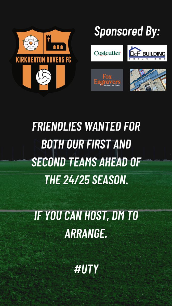 Kirkheaton Rovers FC 🟠⚫️ tweet media