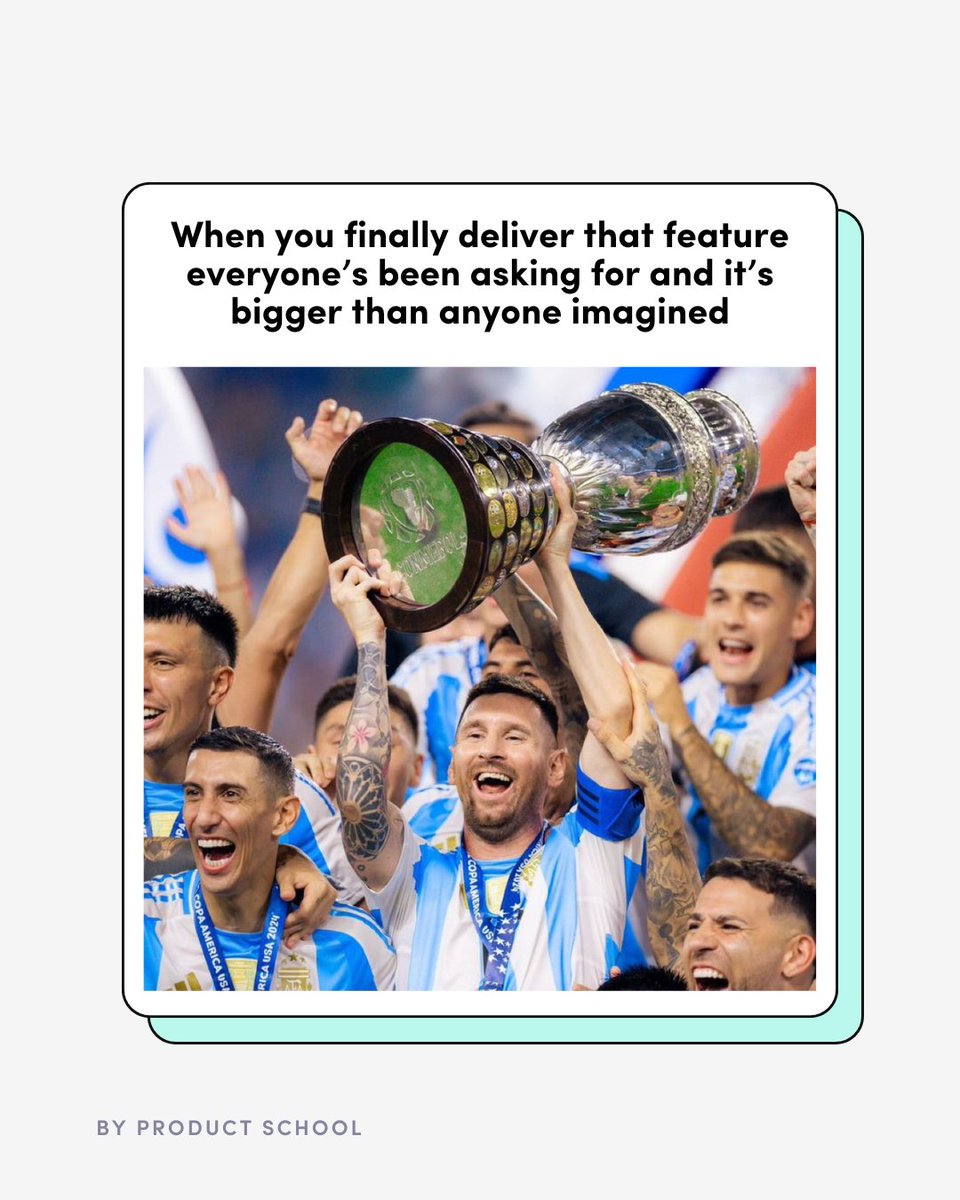 productschool's tweet photo. May all product managers and their teams succeed, like the Spanish team at EURO 2024 and the Argentinian team at COPA America 2024!💪 

#euro2024 #copaamerica2024 #prodmgmt #productmanagers https://t.co/ZR5f48t7Bl