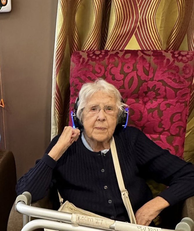 Not everyone was taking <a href="/DJPeteGoldup/">Pete Goldup - The Silent Disco DJ</a> silent disco seriously 🎧🎵🪩 thank you Pete it’s always a great time <a href="/age_uk/">Age UK</a> <a href="/DementiaUK/">Dementia UK</a> <a href="/AnchorLaterLife/">Anchor</a> #music #dementia #fun