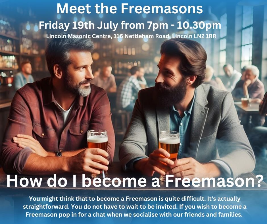 lincsmasonic's tweet photo. Meet the Freemasons at Lincoln Masonic Centre and ask all the questions you wanted answered about becoming a member.
#Lincolnshirefreemasons #membershipchallenge #Lincs2025 #freemasonry #Membership #Freemasons https://t.co/PYg755zfuQ
