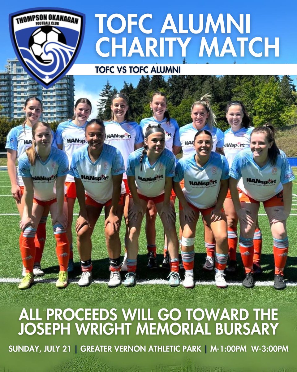 kamloopsunited's tweet photo. Rivers FC is excited to support the TOFC Alumni Charity Matches on July 21st, featuring many Rivers players who played or currently play for TOFC. More info can be found on our Instagram & Facebook.
#goriversfc #TOFC https://t.co/acOOThGCyg