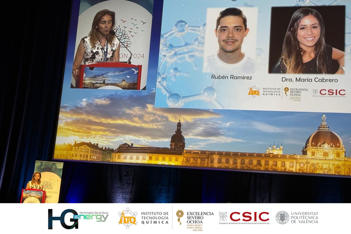 hg_energyITQUPV's tweet photo. 🌍✨ HG-energy from the @ITQ_UPVCSIC  is very proud of Ana Primo’s participation in the 18th ICC – International Congress on Catalysis “Roots and Wings for a Better World” held in Lyon, France. 🇫🇷
#ICC2024 #Catalysis #CO2Hydrogenation #Mxenes #HGenergy #ITQ #UPV #CSIC https://t.co/AaocL6LY4S