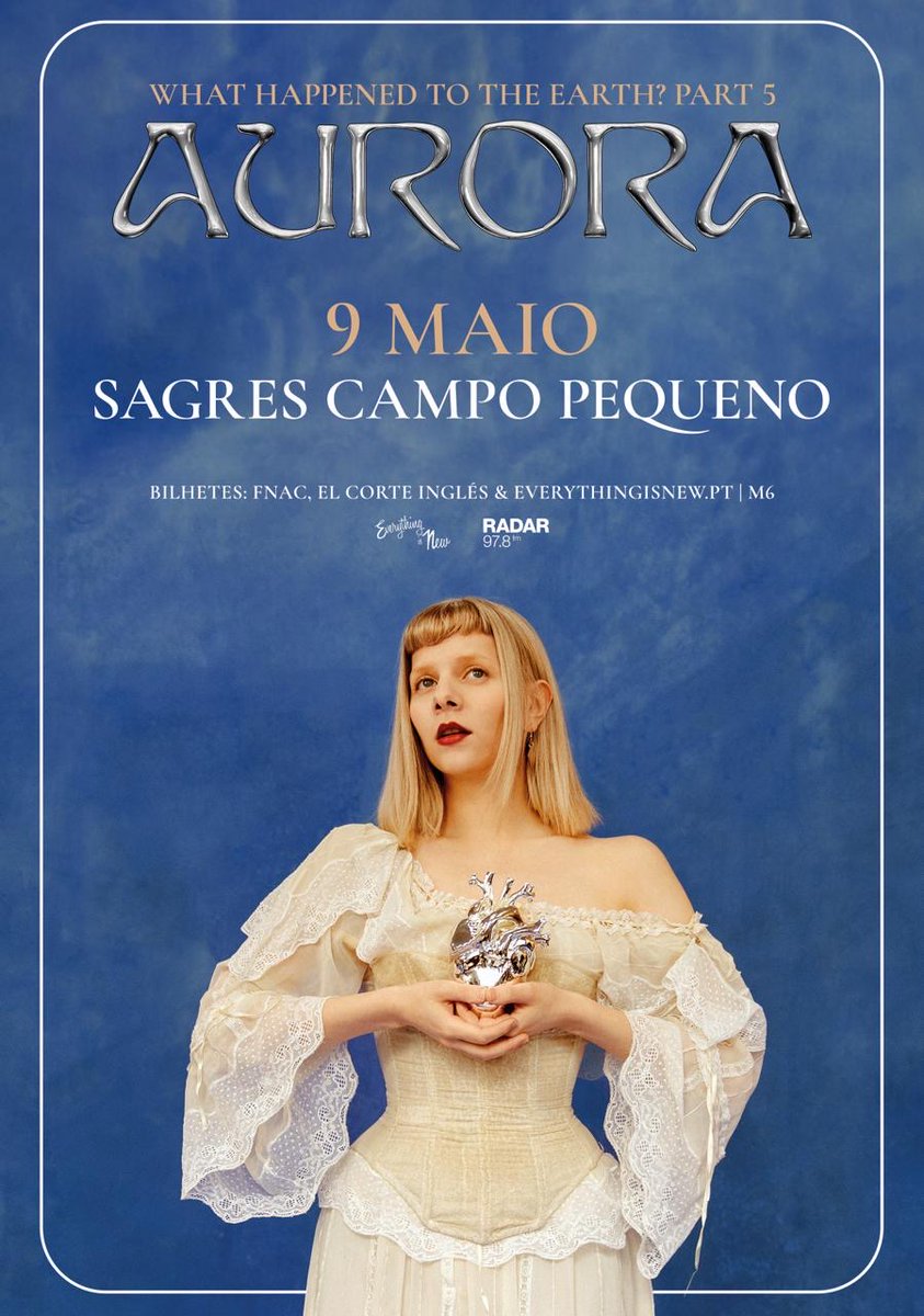 PORTUGAL!  🇵🇹🌞 I can't wait to come back to your beautiful country next year. 🫀🫀🫀

Tickets will go on sale for my Lisbon show this Thursday at 10am local time! 🦷

🎟️ aurora-music.com