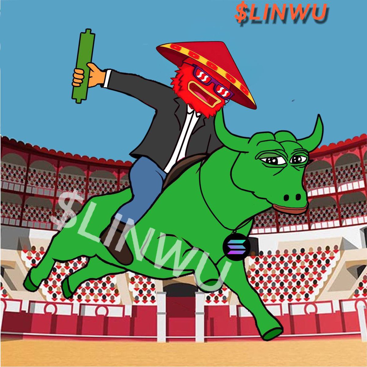 LINWUONSOL's tweet photo. Green Bulls #LINWU #ChineseLandwolf https://t.co/px9QNgXIWE