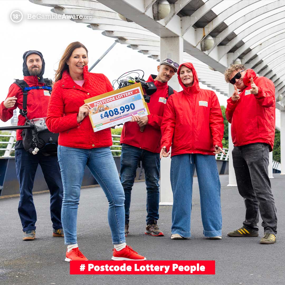 Players in one lucky postcode share £1 MILLION every week🎉

Congratulations to the neighbours from Glasgow winning over £400,000 each at the weekend!

Join us on Saturday to see where this prize lands next🤞

T&amp;Cs apply
Est max prize per ticket in July draws is £400,000