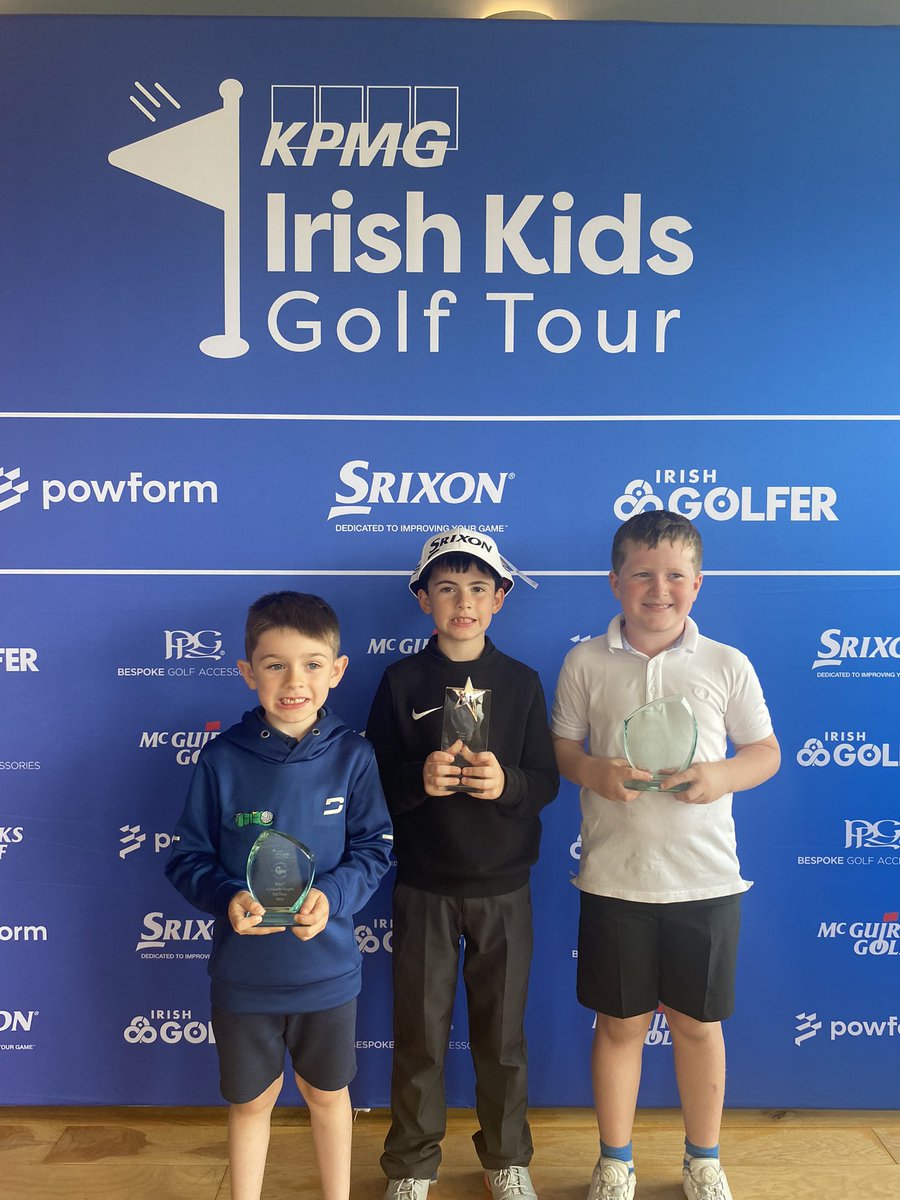 KPMG Irish Kids Golf Tour (@irishkidsgolf) on Twitter photo Boys 7’s Connacht Trophy at <a href="/StrandhillGC/">Strandhill Golf Club</a> . Champion- Oisin Glynn <a href="/galwaybaygolf/">Galway Bay Golf</a>
Runner Up- Cillian Hirst - <a href="/athenrygolfclub/">Athenry Golf Club</a>
3rd Place- Theo Hughes <a href="/dunlaoghaireGC/">Dun Laoghaire Golf Club</a> Boys 7’s Connacht Trophy at <a href="/StrandhillGC/">Strandhill Golf Club</a> . Champion- Oisin Glynn <a href="/galwaybaygolf/">Galway Bay Golf</a>
Runner Up- Cillian Hirst - <a href="/athenrygolfclub/">Athenry Golf Club</a>
3rd Place- Theo Hughes <a href="/dunlaoghaireGC/">Dun Laoghaire Golf Club</a>