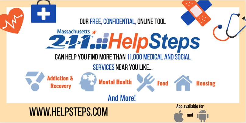 HealthyBoston's tweet photo. HelpSteps is a free web and app-based system   that can help you find over 11,000 medical and social services near you!   Visit https://t.co/0Z9wQ89fs2 for more information.

#HelpSteps https://t.co/emABIoNwyf