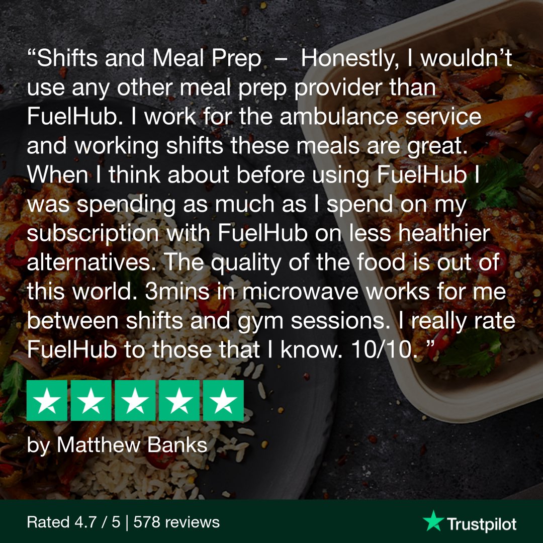 fuelhubuk's tweet photo. You just need to read our reviews to find out why we’re the highest rated meal prep company in the UK! 😮‍💨

#teamfuelhub https://t.co/HwvQhz7dAN