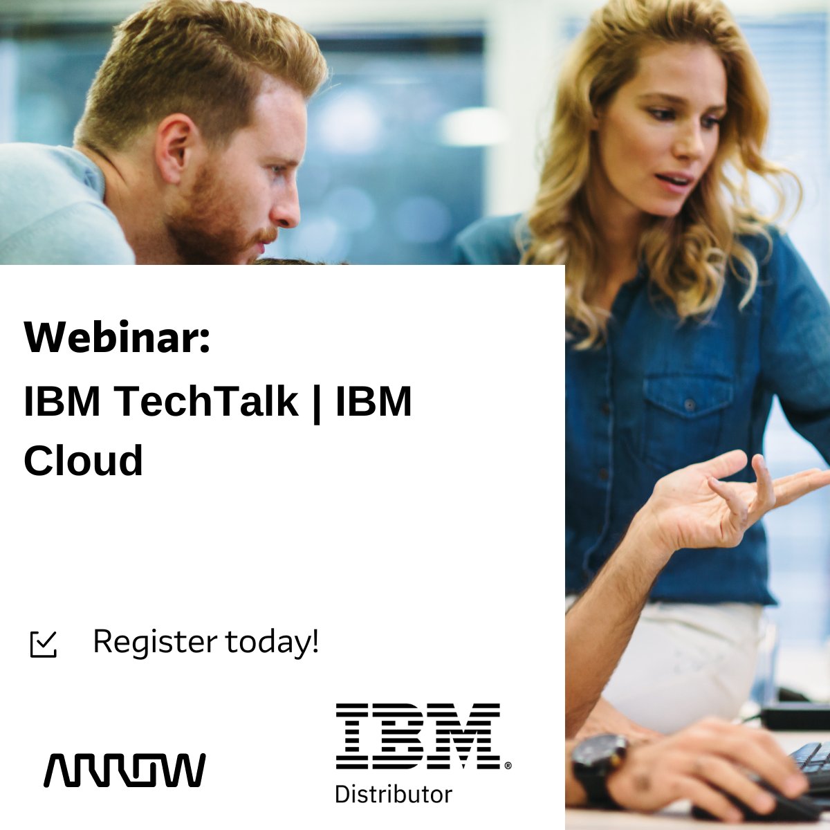 ArrowECS's tweet image. Attend the next #Arrow IBM TechTalk on Tuesday, July 23, to learn how #IBMCloud can help you expand your IBM Cloud opportunities while providing your customers with the technology they need to meet business objectives. 

Register today! arw.li/6010irnmy