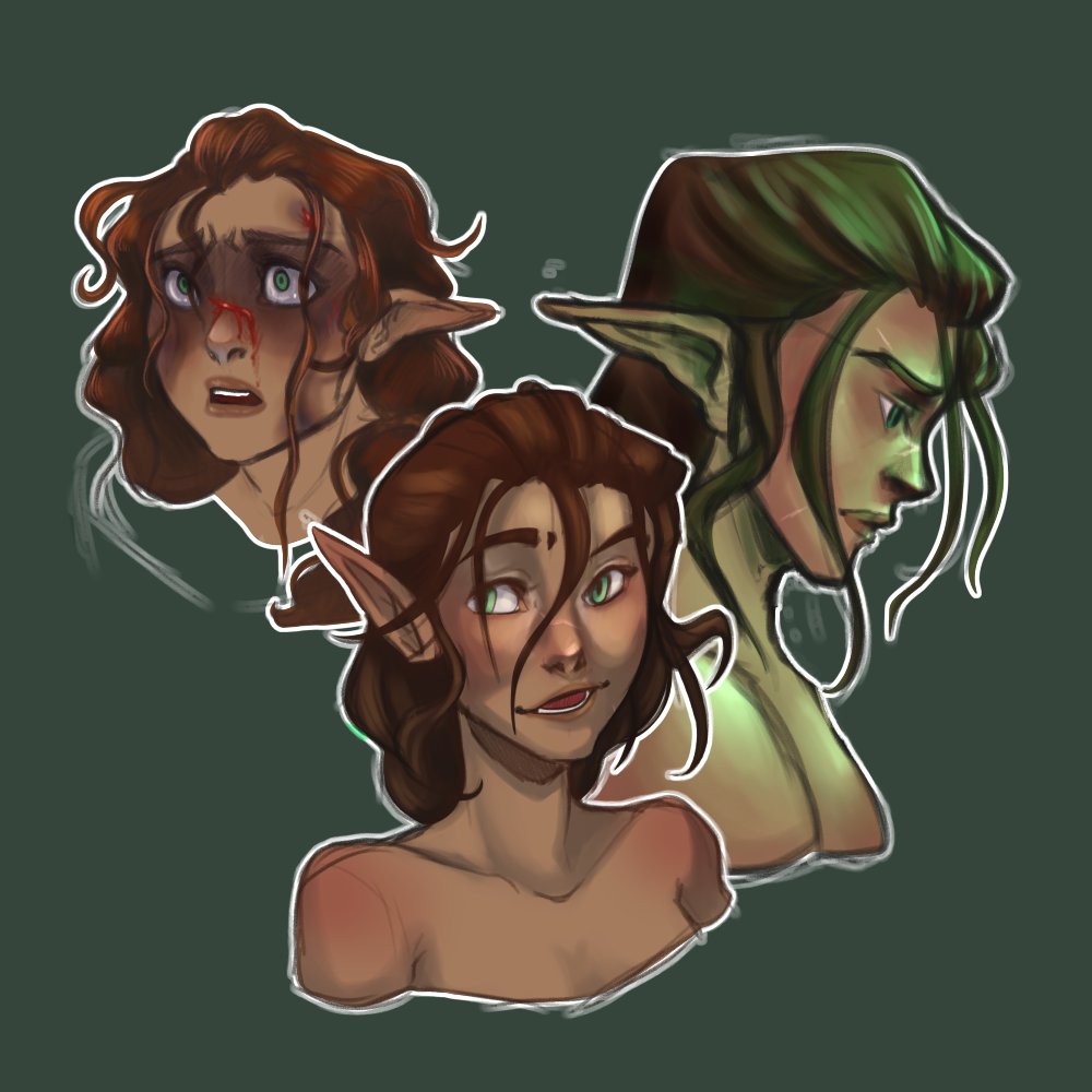 NadyeART's tweet photo. Had some fun sketching this one. I allowed myself to just mess around and enjoy the process, instead of questioning myself every second. I can 100% reccomend that!

Eloise, my new #DragonAge #OC, a city elf from #Orlais. https://t.co/Enp2xfU4ZZ