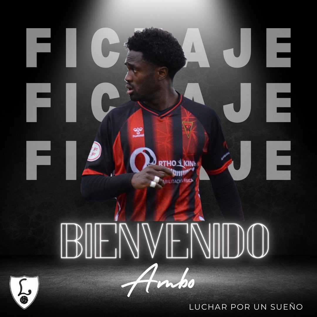 💥 FICHAJE | Ambo es nuevo jugador del CD Lealtad.

⚔️ Central 

🔙 Procedencia: @cd_azuqueca 

🫱🏼‍🫲🏽 ¡Bienvenido, Ambo!

#LucharPorUnSueño #TodoAlNegro