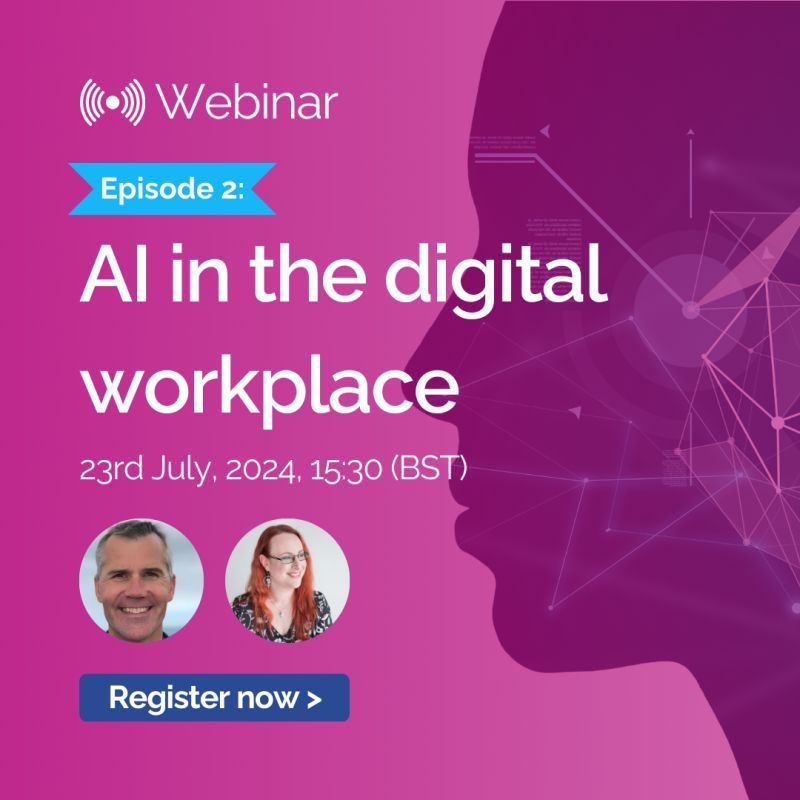ClearBox's tweet photo. Explore the future of AI in the digital workplace! 🤖 

We're excited to host the second instalment of our AI webinar series.

➡ Register your FREE spot here: https://t.co/tQZb48Np3C https://t.co/PxZriJqJ4q