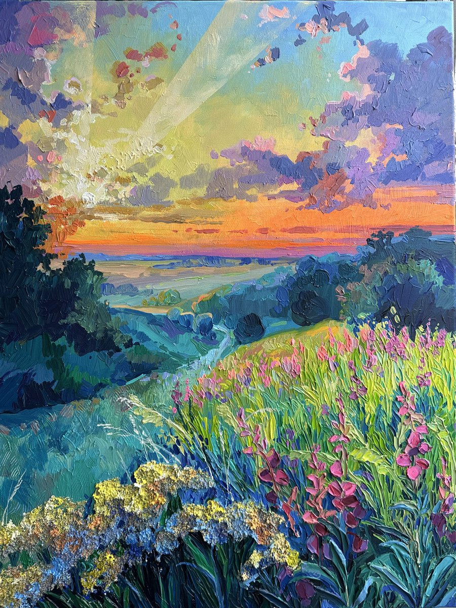 amtrusova's tweet photo. acrylic on canvas 60*80 cm "road home" 2023. https://t.co/I1bizwbLCf