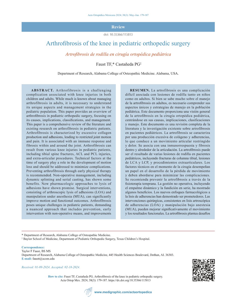 Acta Ortopédica Mexicana (AOM) tweet media